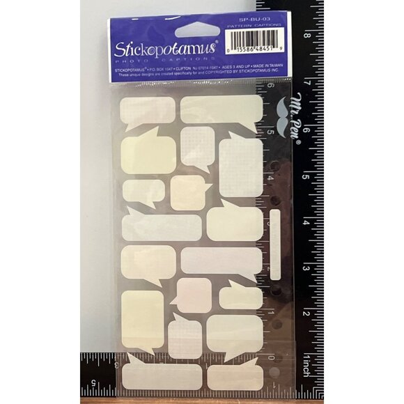 SP-BU-03 Stickopotamus BUBBLE PATTERN PHOTO CAPTIONS FOR JOURNALING & SCRAPBOOK - Picture 2 of 2